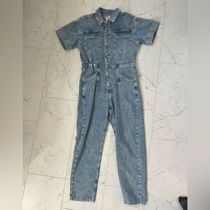 Free People Denim Jumpsuit